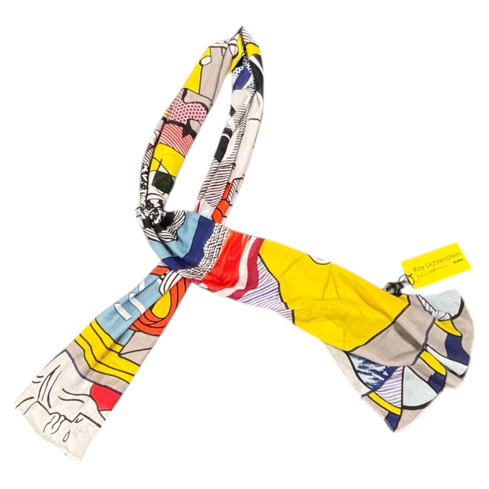 MoMA Roy Lichtenstein Scarf Green Street Mural Scarf - Picture 11 of 15